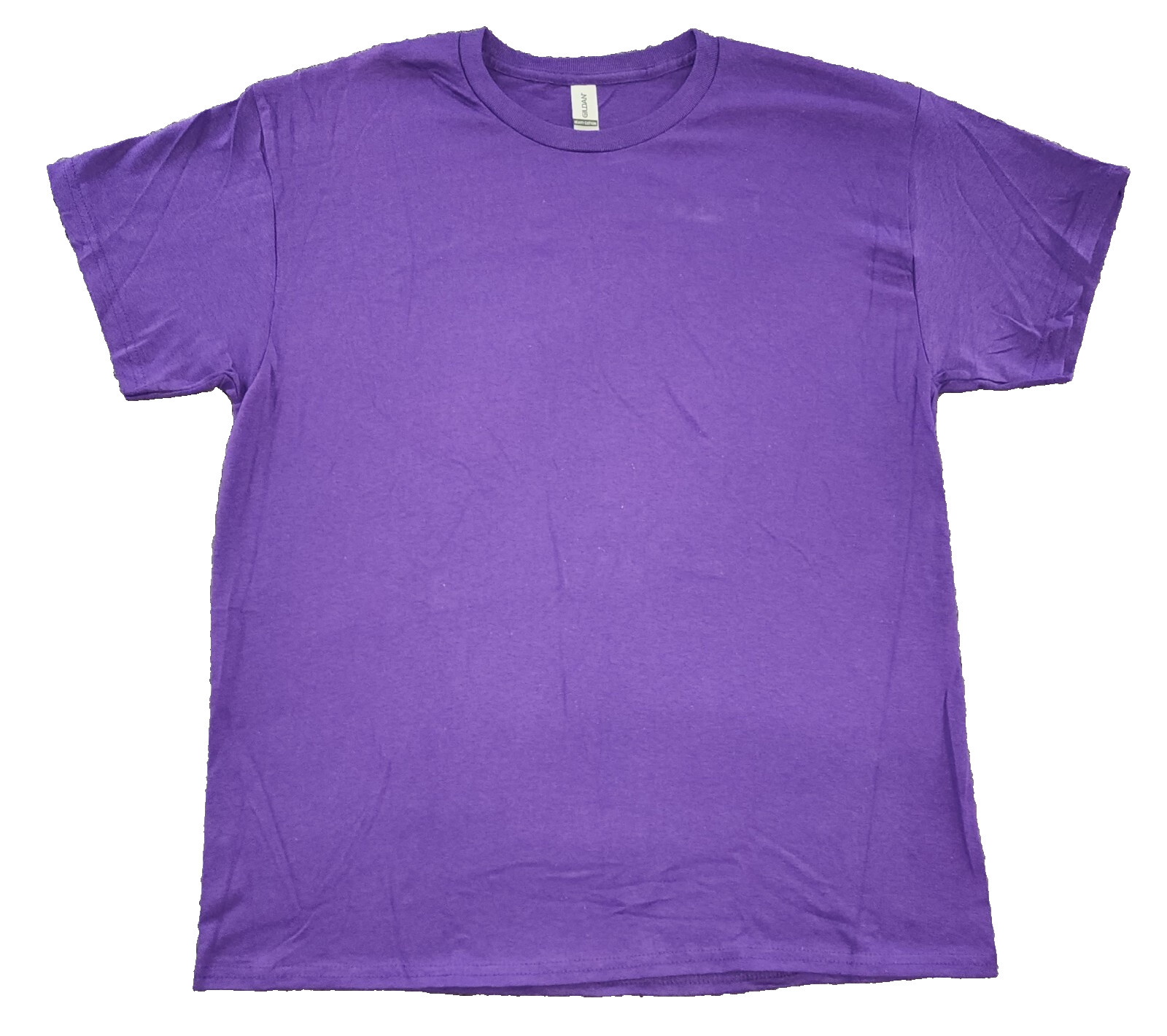 Gildan Adult Purple Pre-Shrunk Heavy Cotton Crew Neck T-Shirt Size XL