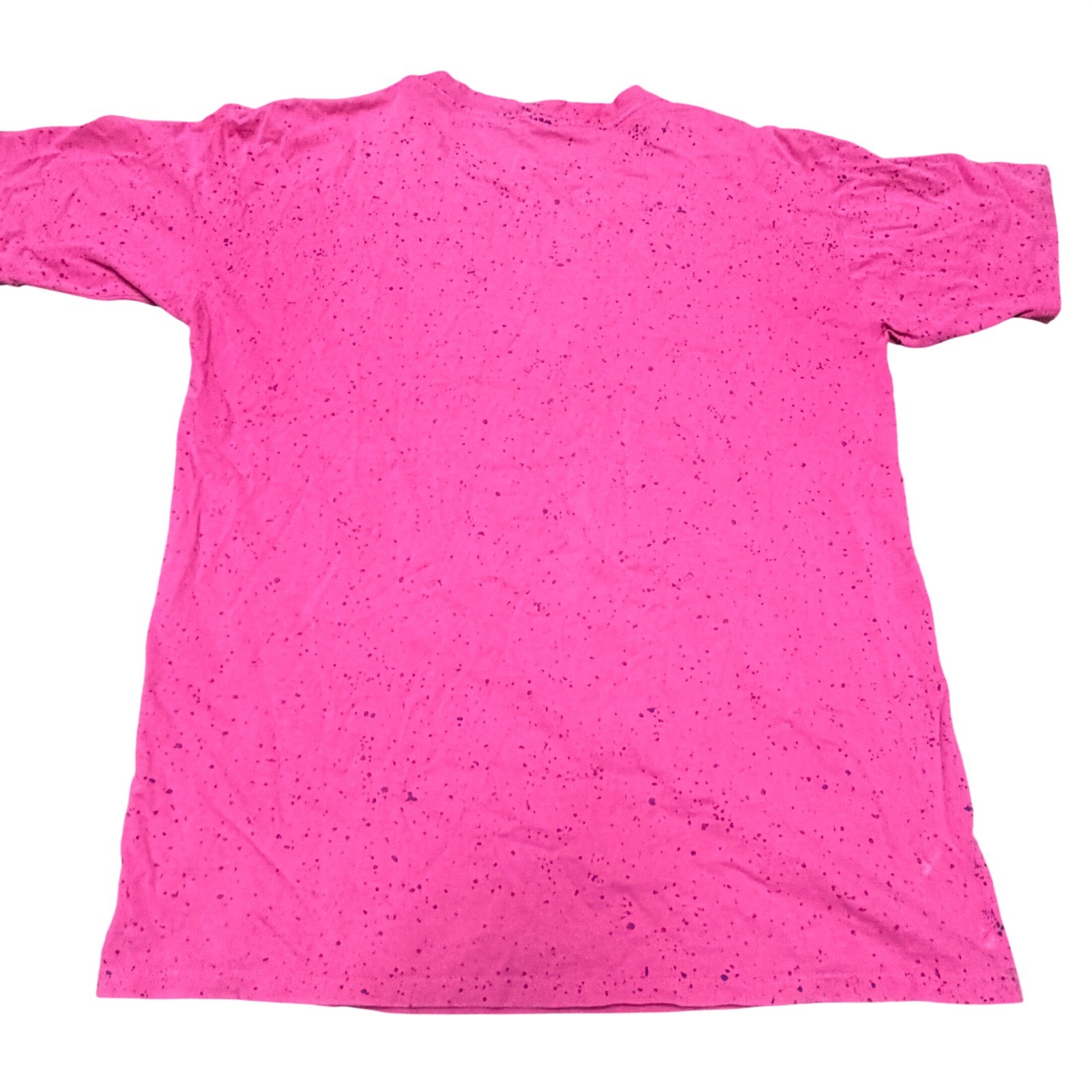 90s Vaporwave Neon Graphic T Shirt Pink Paint Splatter Men’s Large