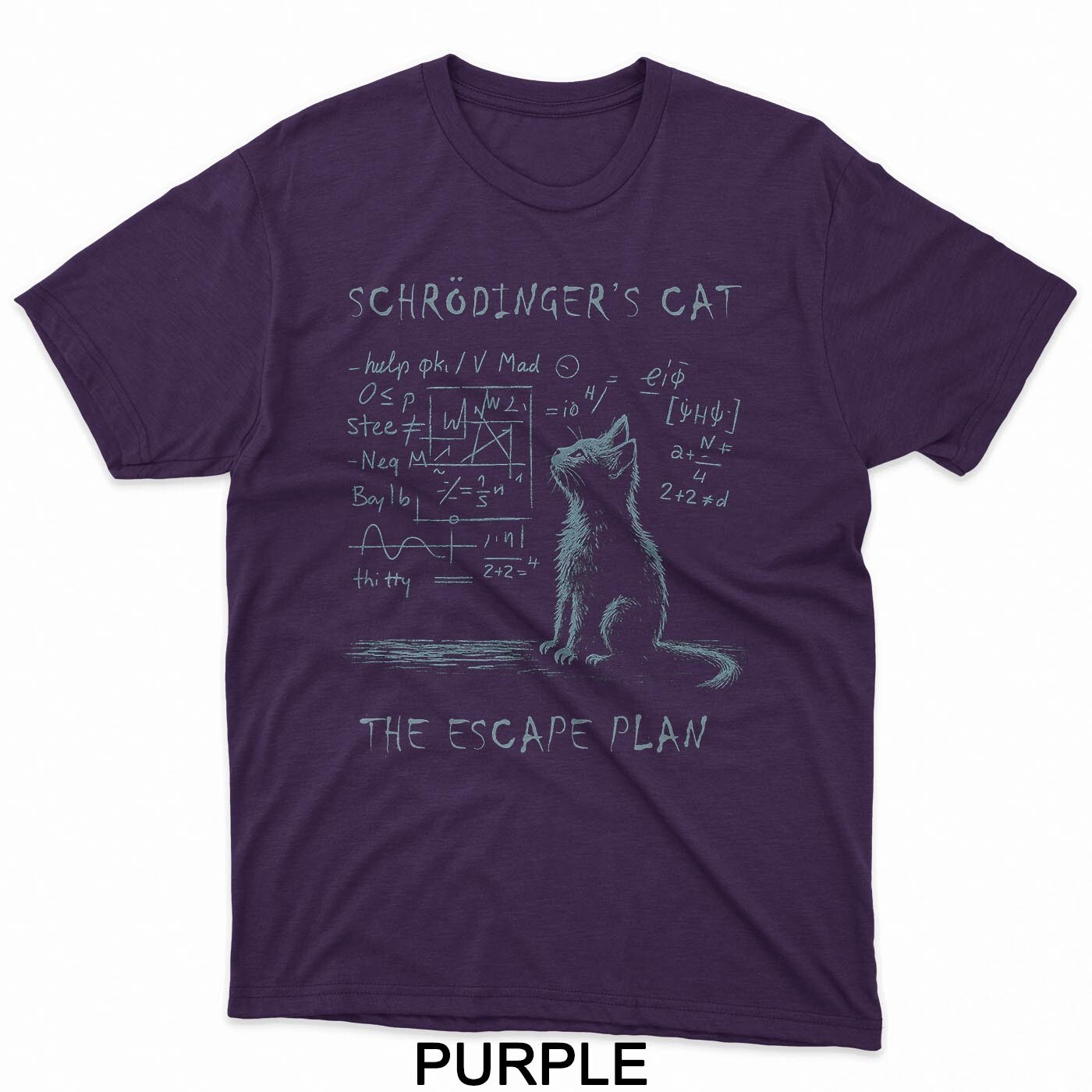 Funny Schrodinger’s Cat Nerd Scientific Math Physics Humor T-Shirt