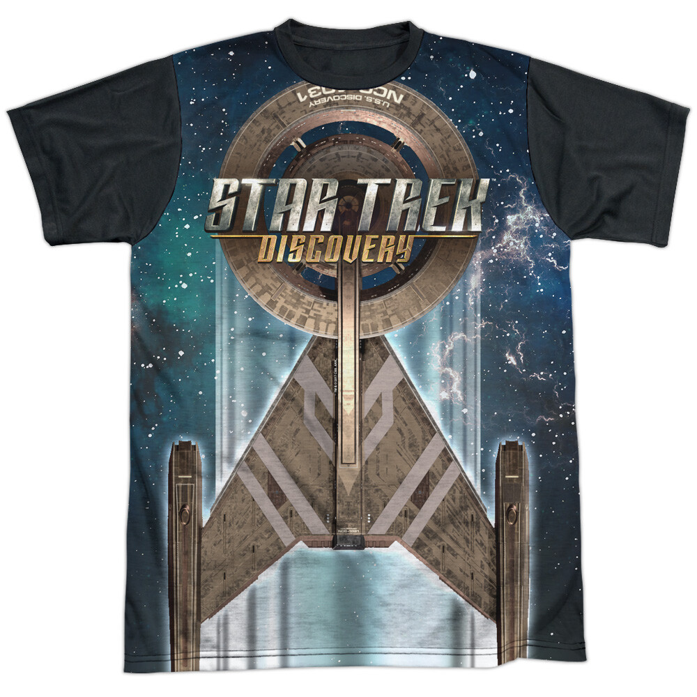 Star Trek Discovery Uss Discovery Adult Costume T Shirt (Black Back), S-3XL