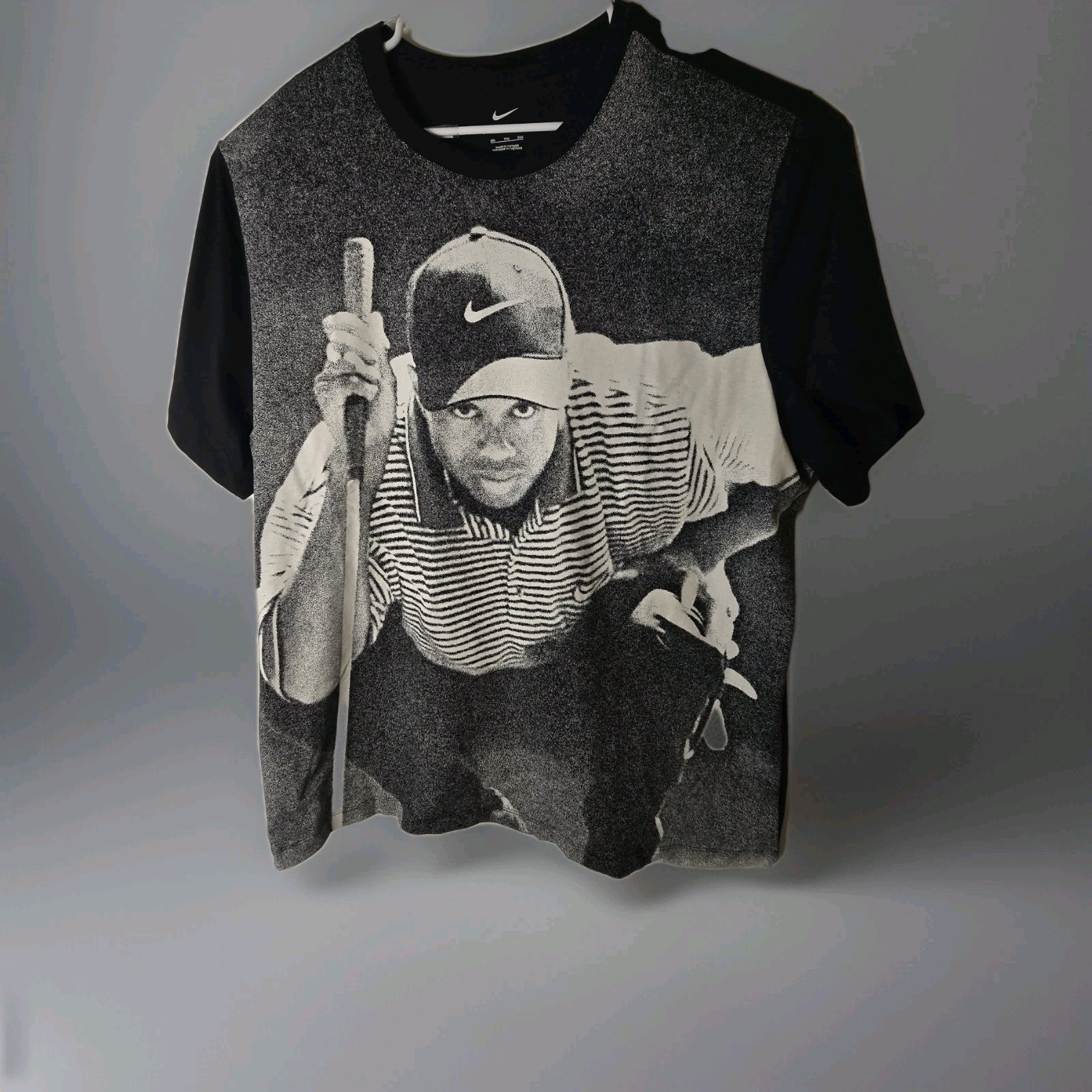Nike Golf Tiger Woods Poster T-Shirt Black DQ8129-010 Men’s Size XXL