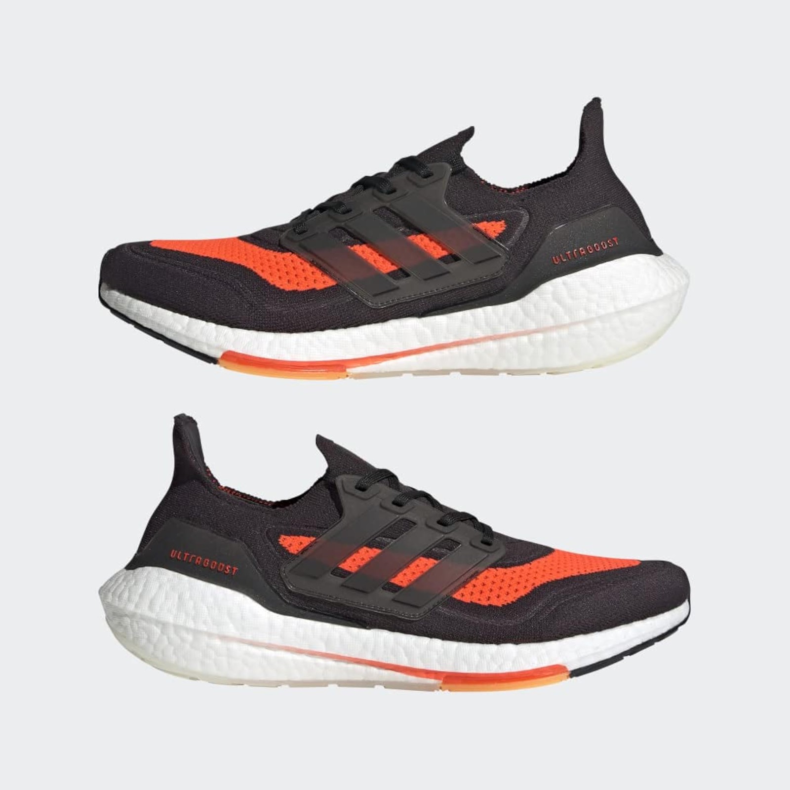 Adidas Men’s Ultraboost 21, Carbon/Black/Solar Red, 12 – Carbon/Black/Solar Red