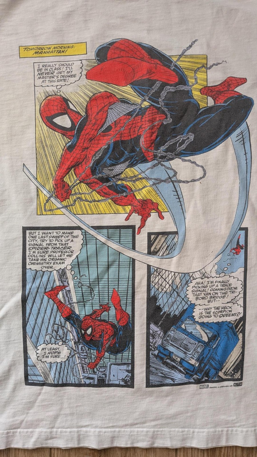 Rare KITH x Marvel Spider-Man Comic Shirt Size Large – Good Condition