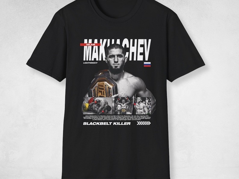 Gildan Mens Dagestan MMA Champion Vintage Bootleg Graphic Tee T-Shirt