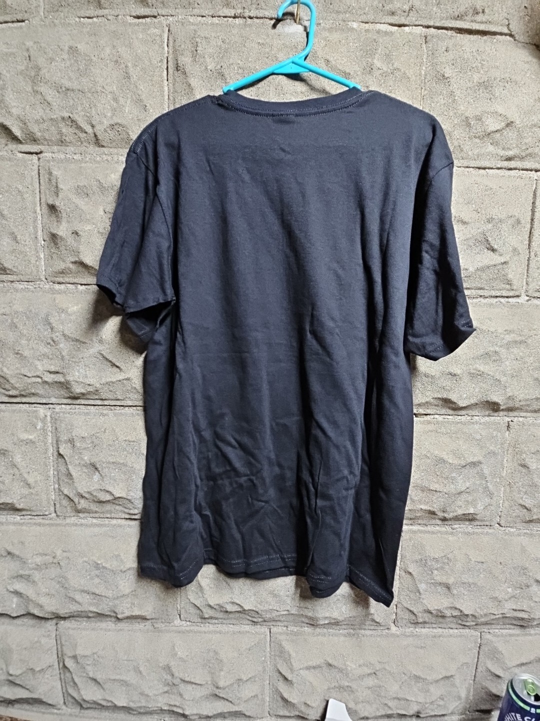 Hippie Techno Multicolor Marijuana/Pot Leaf Black T-Shirt Size L