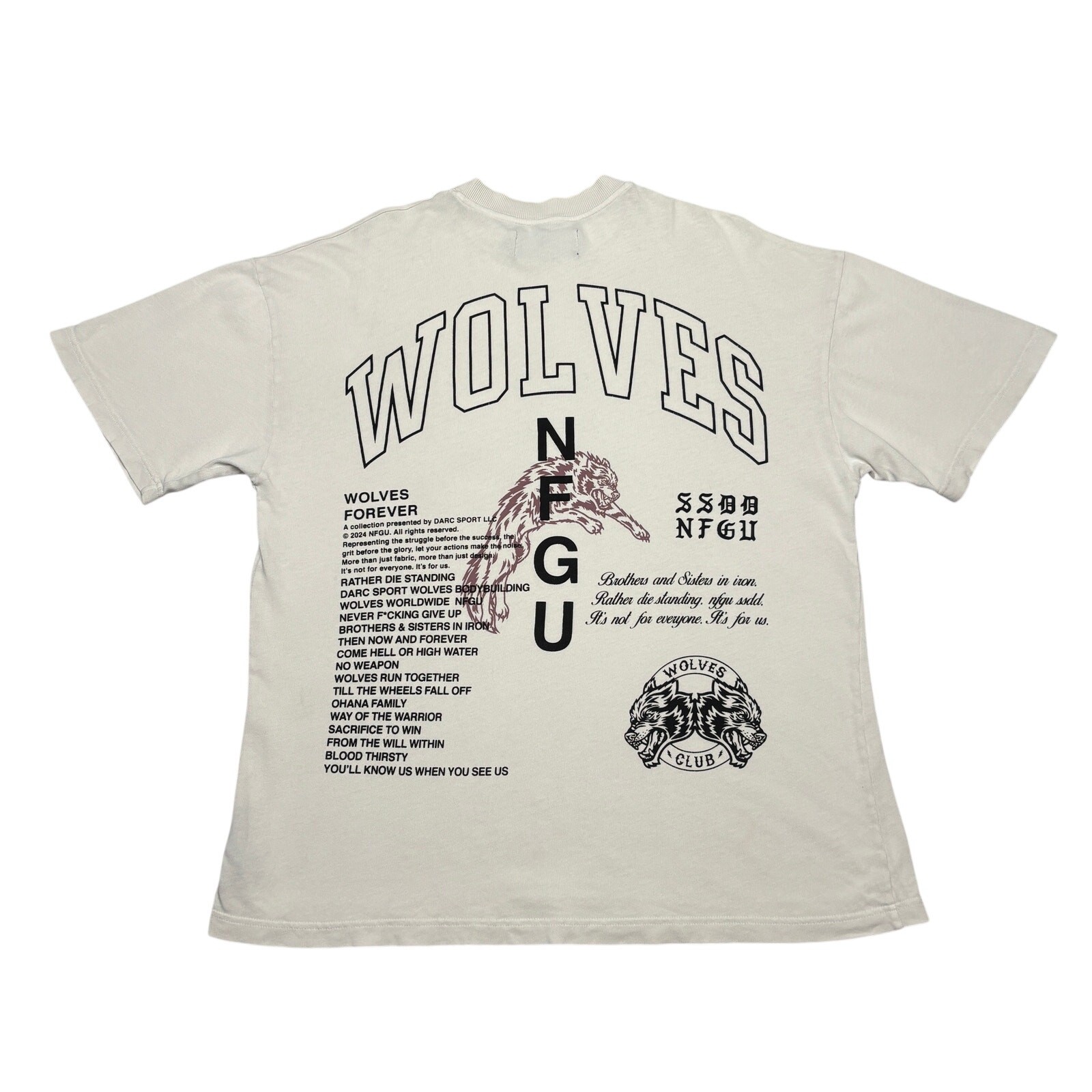 Darc Sport Wolves Club SSDD NFGU T Shirt Men’s Medium 1301/2000