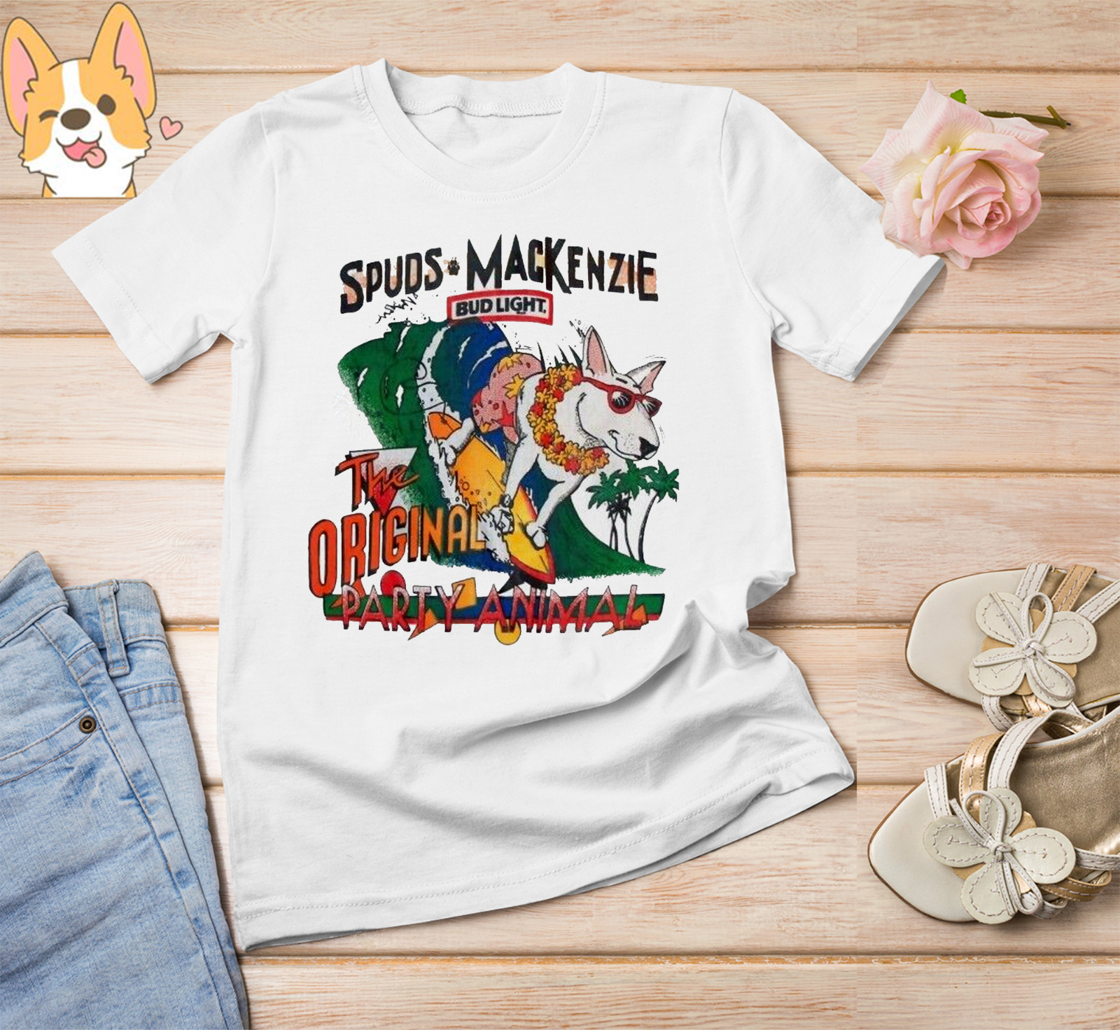 Spuds MacKenzie Unisex Cotton T Shirt Size