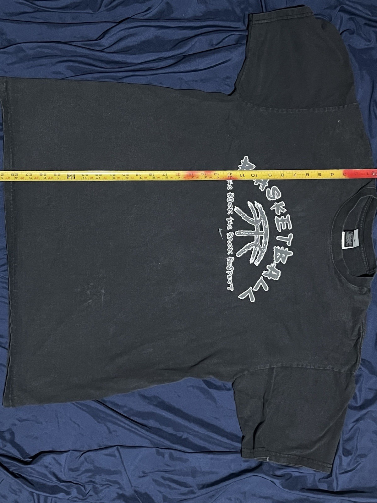 Vintage Nike Basketball “In Ball We Trust” Abstract Graffiti Center Swoosh Tee