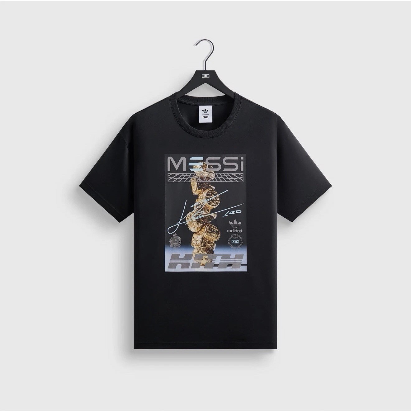KITH & MESSI FOR ADIDAS FOOTBALL GRAPHIC TEE RINGS SIZE XL