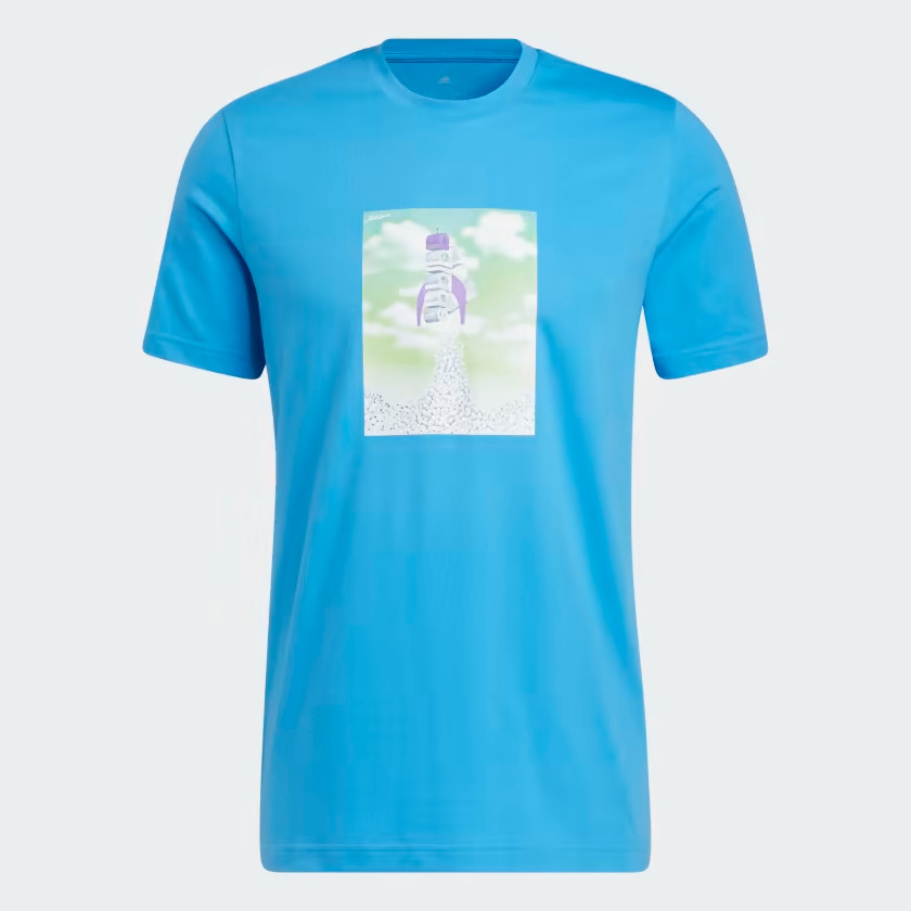 Adidas T-Shirt Men’s LT Pulse Blue Boost Rocket Short Sleeve New