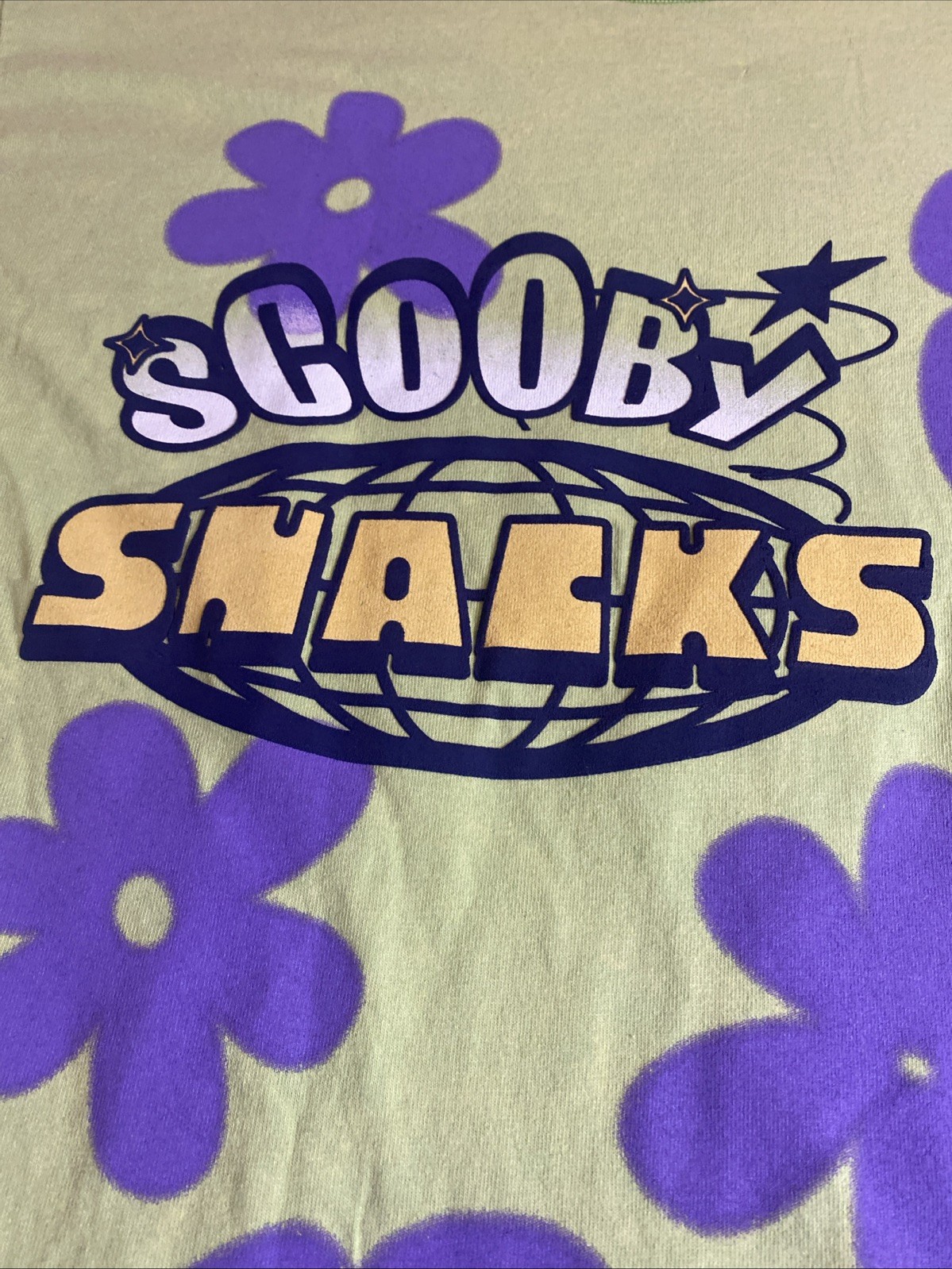 Womens-LARGE-Scooby Doo Scooby Snacks Mystery Inc. T Shirt-Retro-Y2k-Cartoon