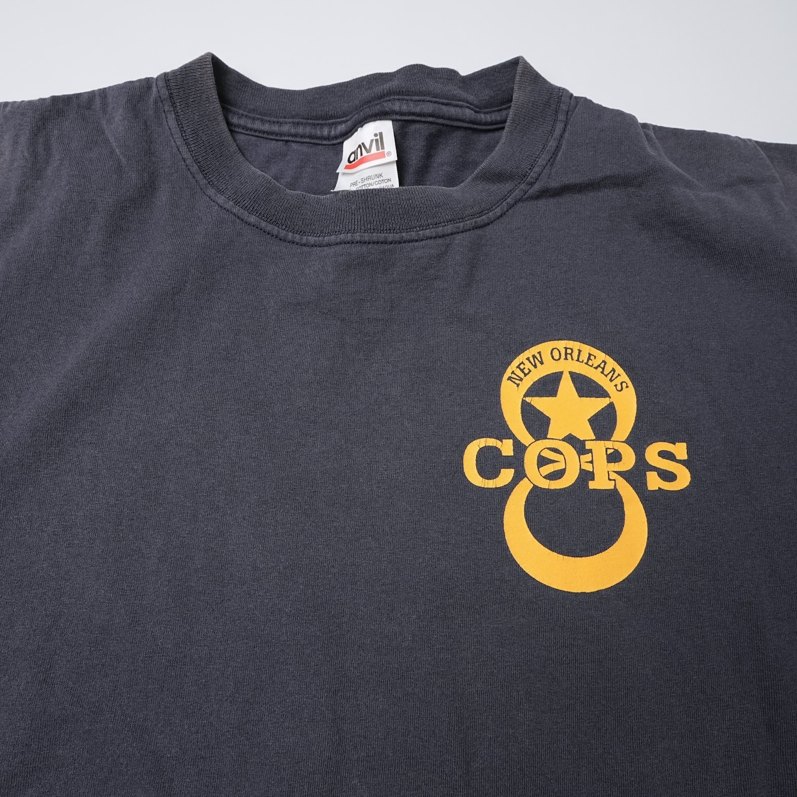 New Orleans COPS 8th District NOPD Police Support T-Shirt Mens Large Black Y2K