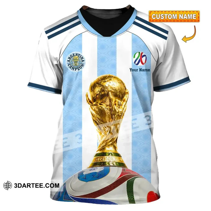 Hot Unisex Shirt – Custom Argentina World Cup 2026 3D Shirt VK13788