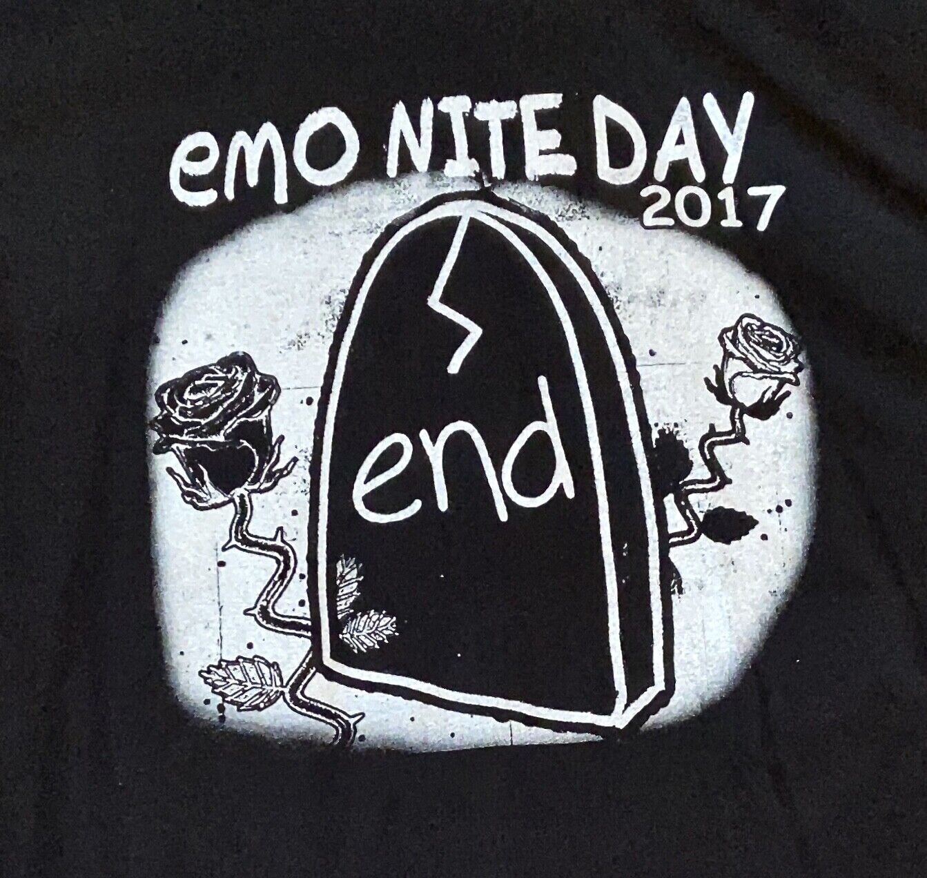 Goth EMO Music Festival T Shirt Halloween T Shirt Mens Large Concert T Shirt
