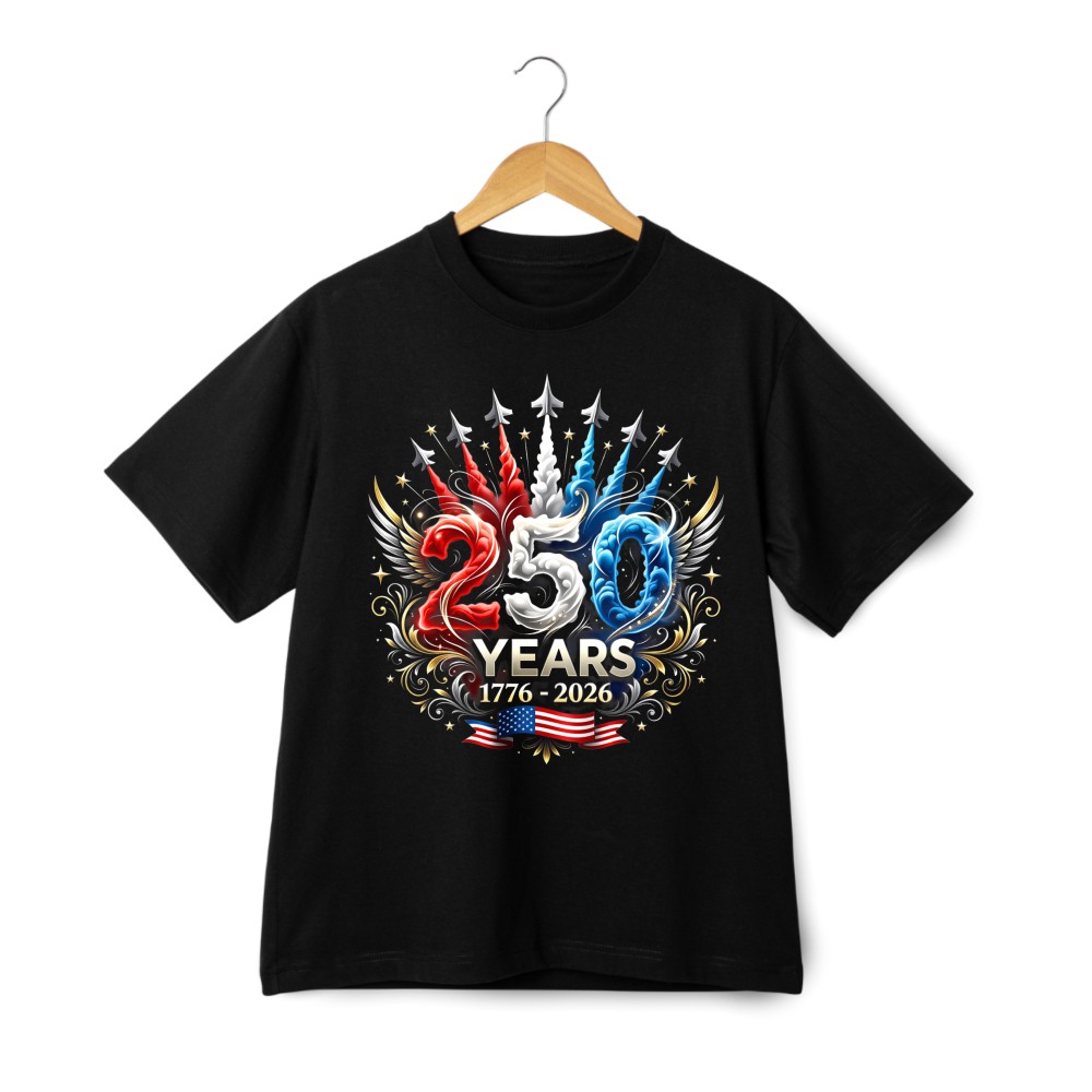 Retro 4th of July 250 Years 1776-2026 GraphicT-Shirt Unisex Patriotic Gift Tee