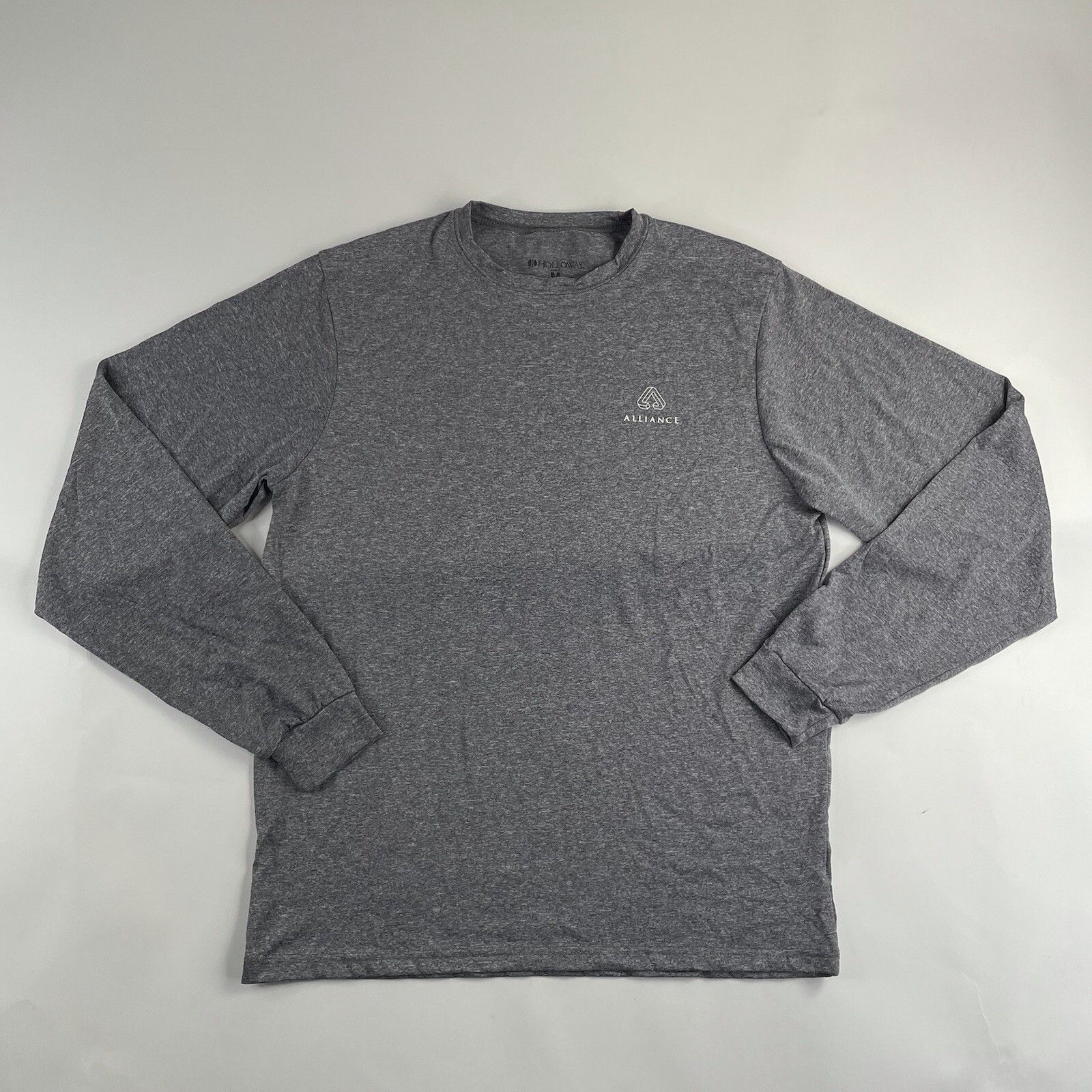 Holloway Alliance Shirt Medium Grey Mens Long Sleeve Activewear Used Casual