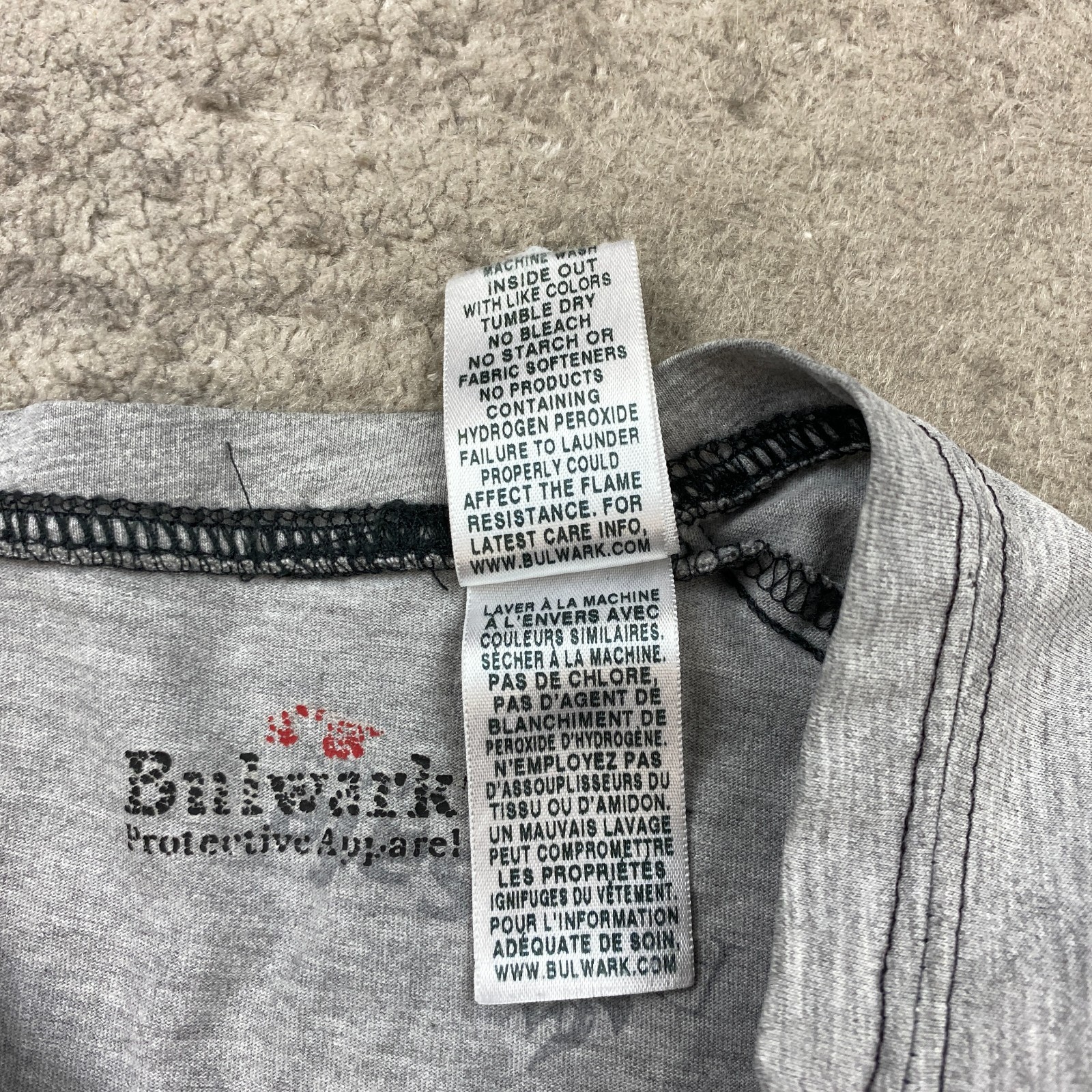 Bulwark FR Shirt Extra Large Gray CAT 2 CAL Flame Resistant HRC ARC Workwear Men