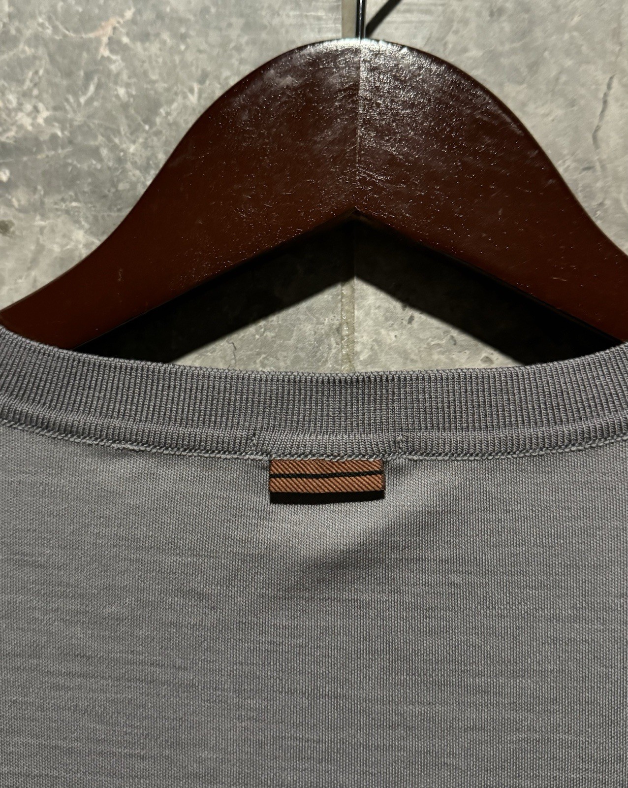 ZEGNA Men’s ‘High Performance’ Wool T-Shirt Light Grey Size XXL / 2XL $920+ NEW