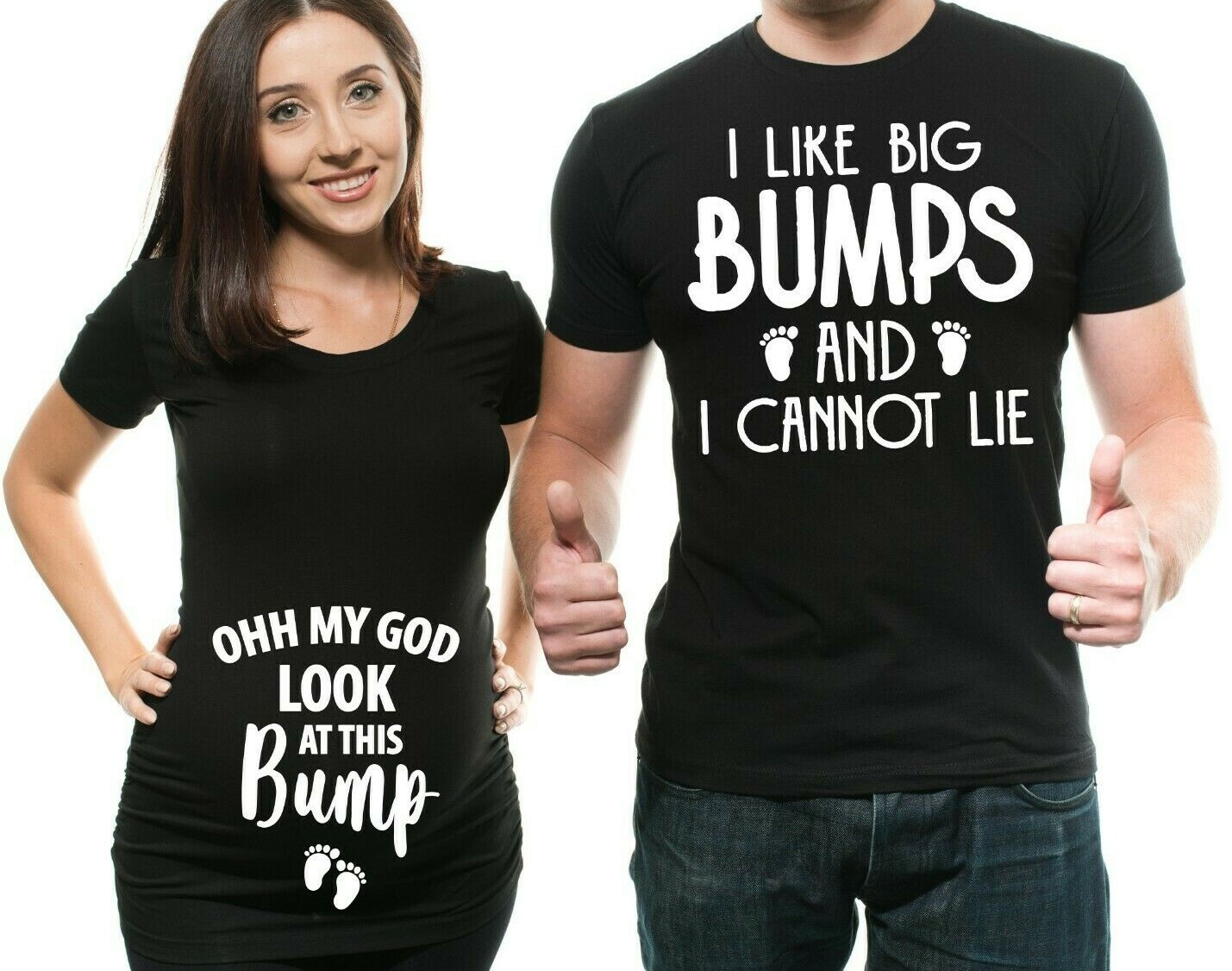 Pregnancy Tee Funny Couple T-shirts Maternity Photoshoot Ideas Baby Shower Gifts