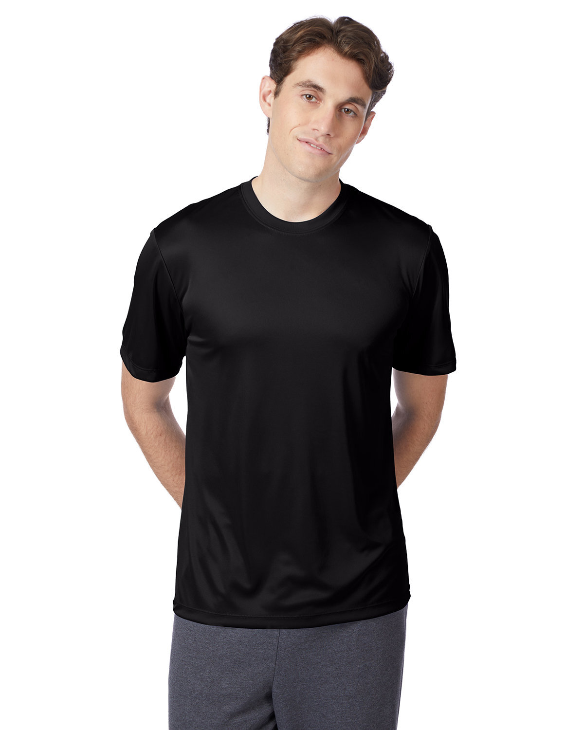 Hanes Adult Cool DRI with FreshIQ Stylish T Shirt Casual Plain T-Shirt – 4820