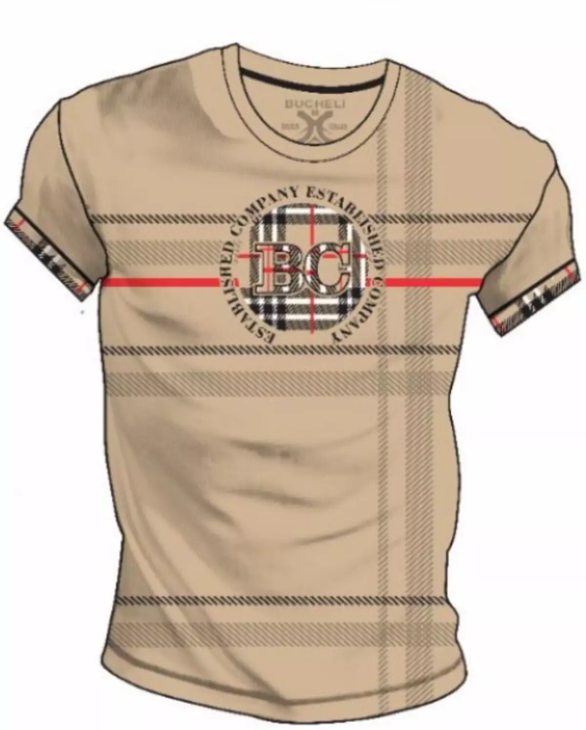 Men’s Bucheli T Shirt,Italian Style,Cotton,Slim Fit,Stretch S to XL….A15.