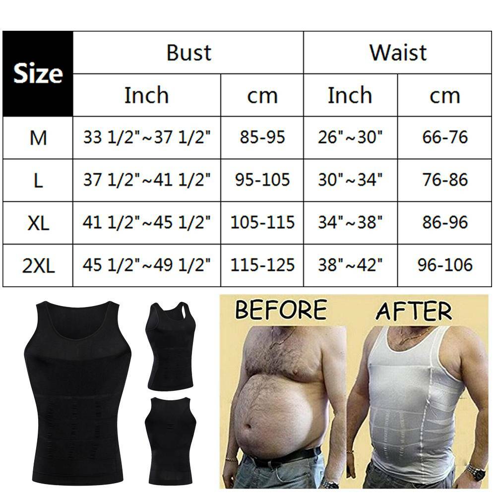 # Men’s Body Shaper Slimming Shirt Compression Sauna Vest Elastic Slim Shapewear