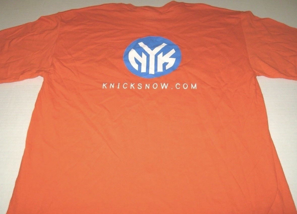 New York Knicks NBA Basketball Team You Us We Now Orange T-Shirt NEW! XL