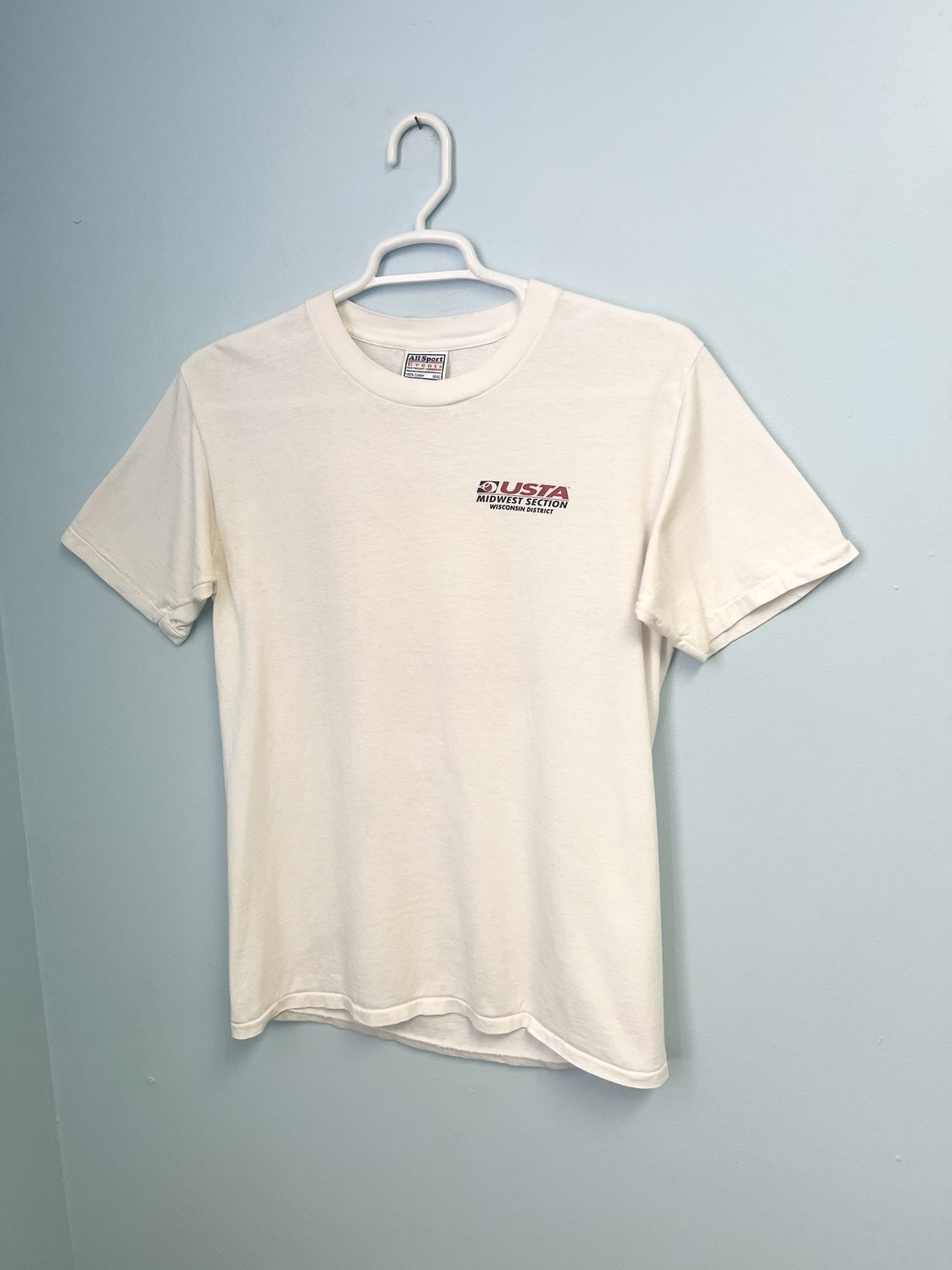 Vintage 90s USTA Midwest Section Wisconsin District Tennis T Shirt Medium