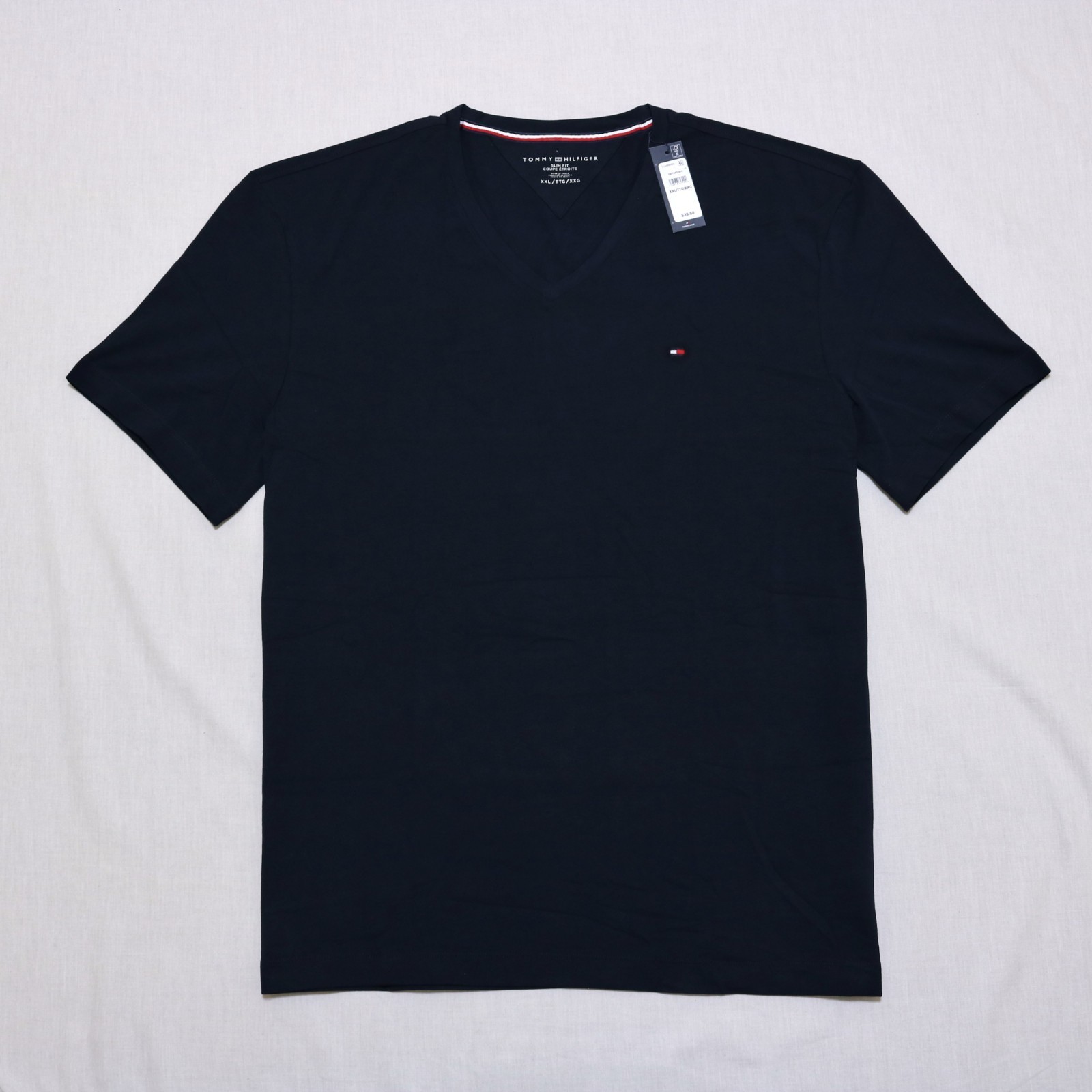 Tommy Hilfiger Men Slim Fit V-Neck short sleeve T-shirt size XXL new with tags