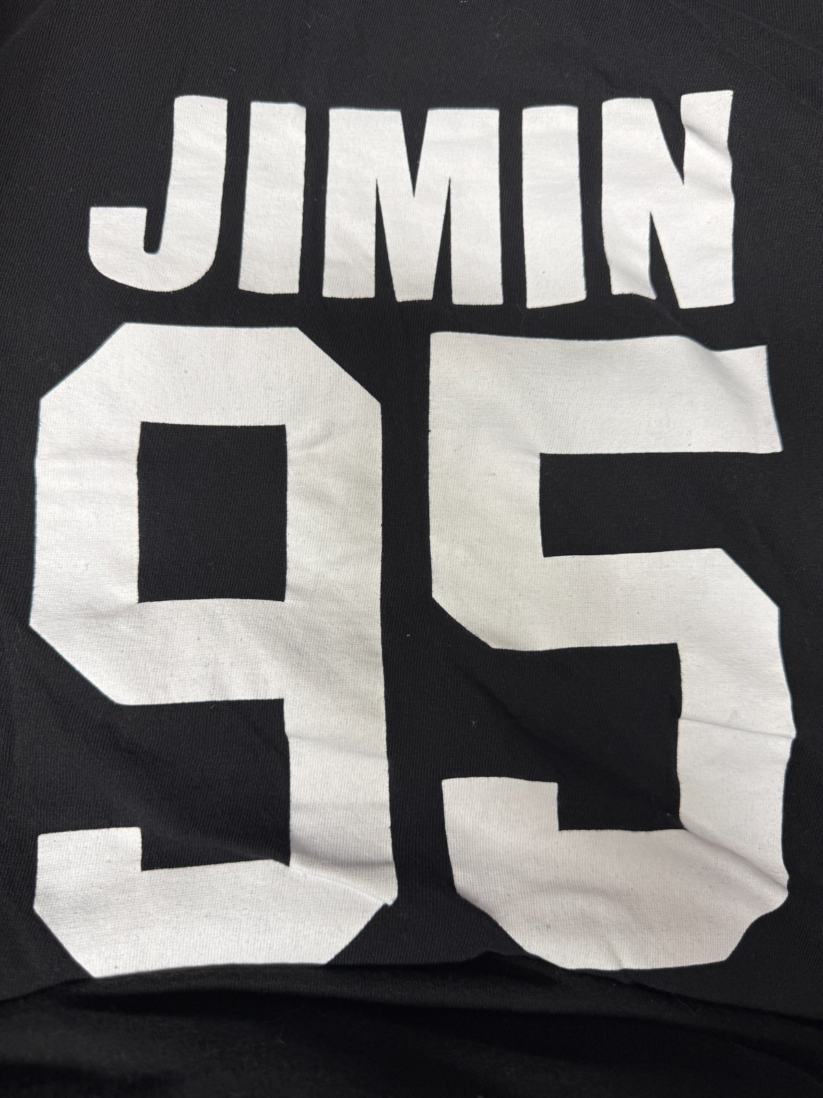 BTS JIMIN 95 Bullet Proof Vest Logo Black Shirt Yangronhua XL 20.5″ x 24″