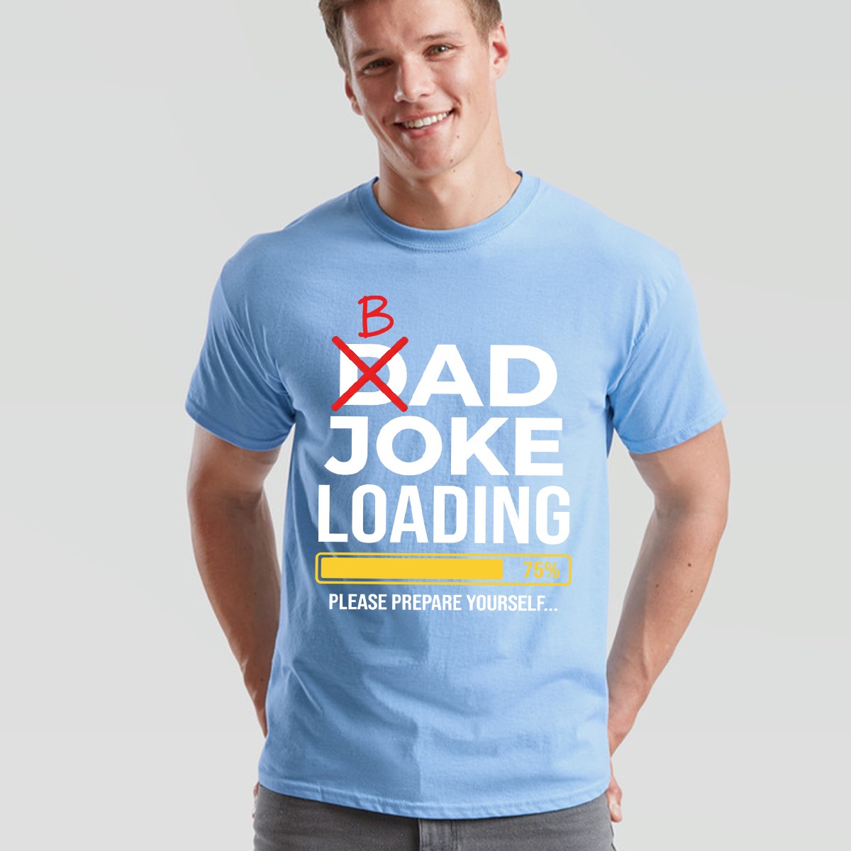 Dad Joke Loading Mens T Shirt Fathers Day Daddy Funny Bad Joke Tee Gift Top