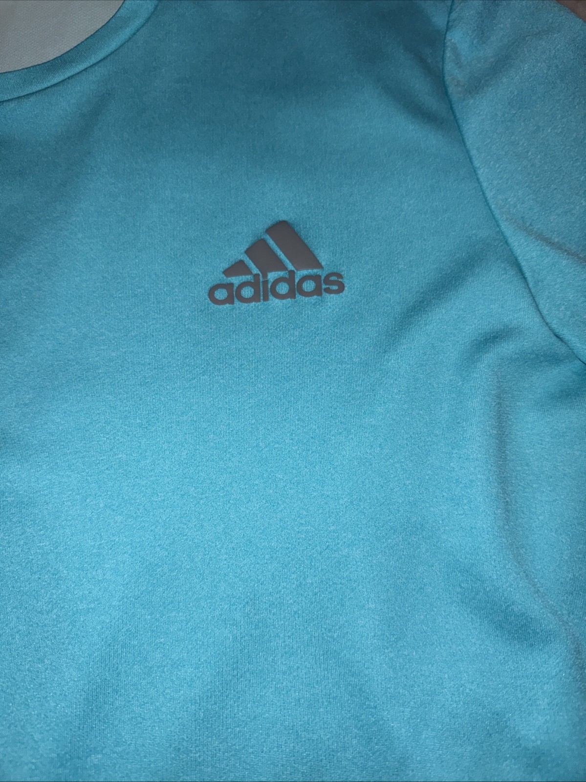 Mens Adidas T-Shirt Ultimate Tee Climate Blue LARGE running Exercise Casual