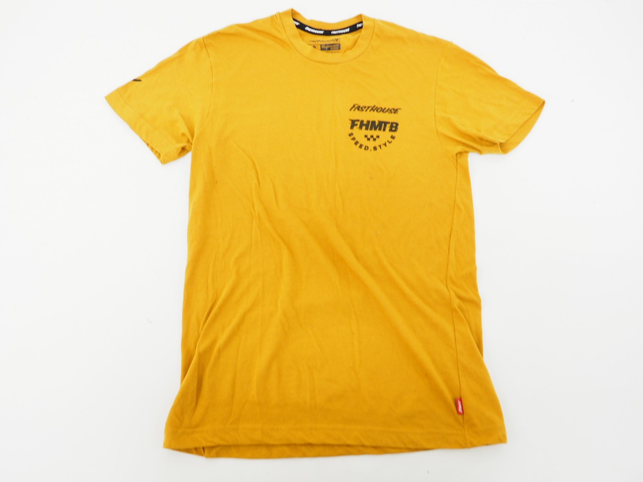 FastHouse Performance Blend MTB Cycling Tee Shirt Men’s Size Small Gold / Black
