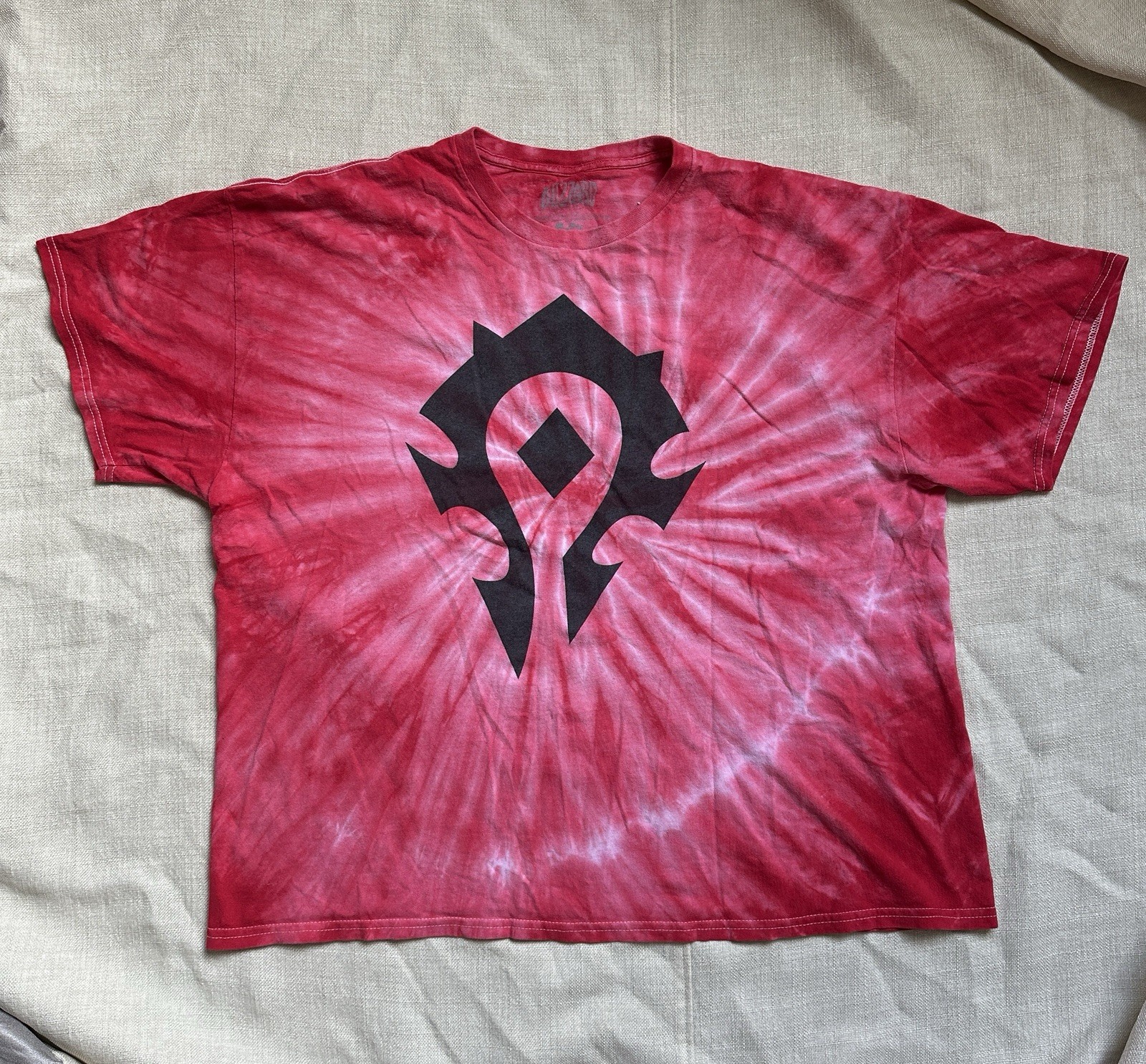 Blizzard World of Warcraft Horde Tie Dye T Shirt 2XL Gamer VTG/Y2K style