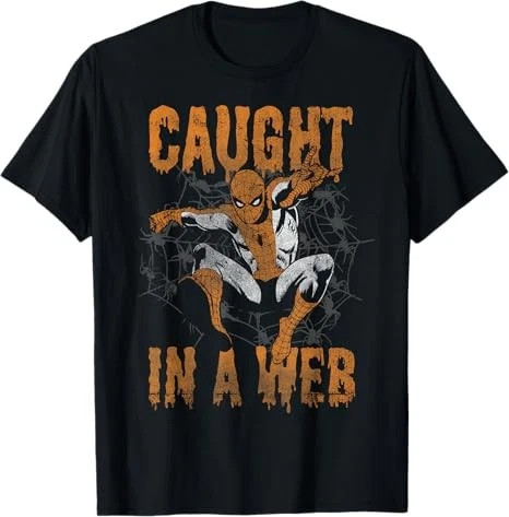 Disney Spider-Man Caught Halloween Graphic T-Shirt