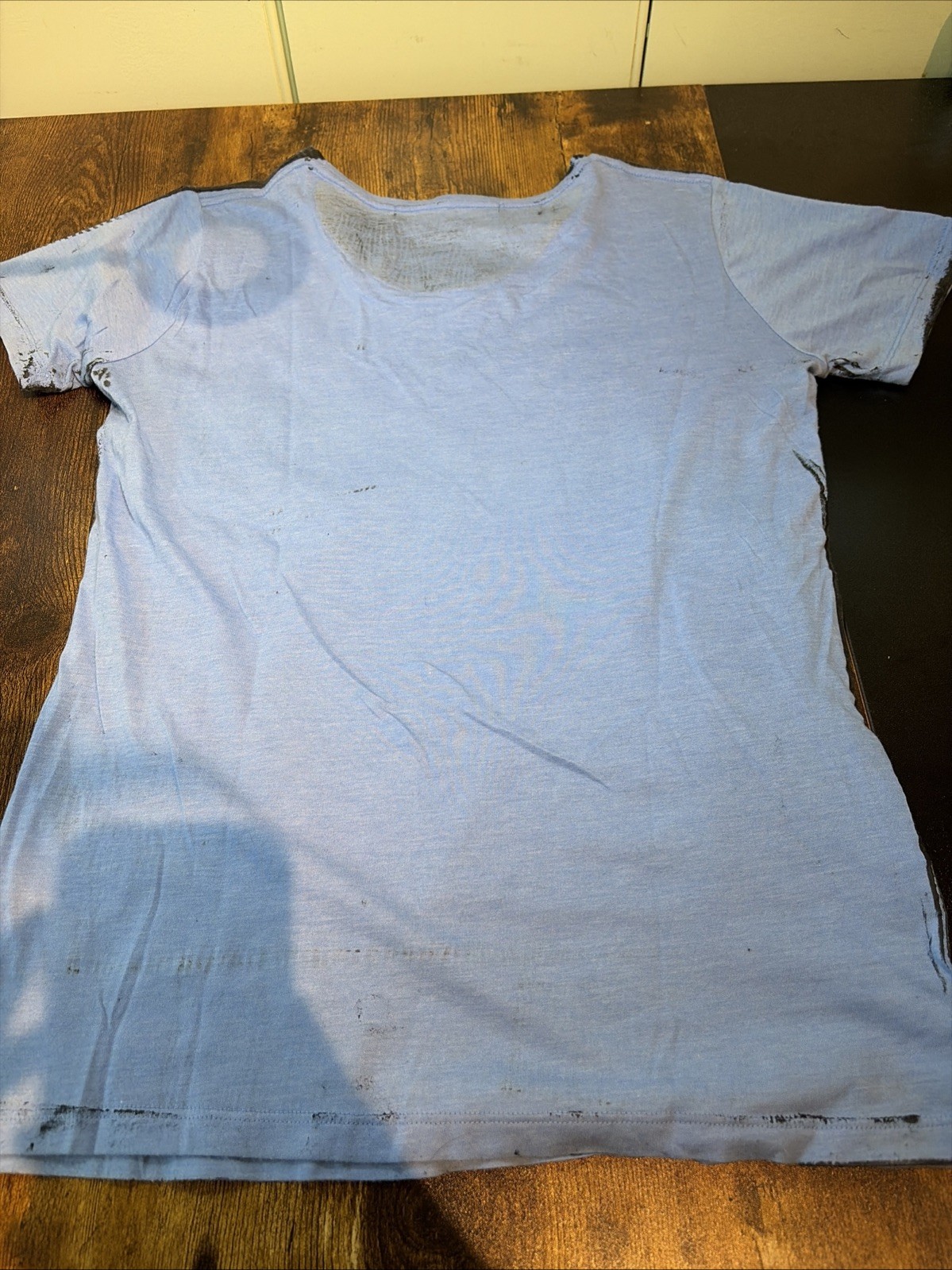 h.NAOTO Black Acrylic Blue T-Shirt Short Sleeve Designer Goth J-Fashion RARE