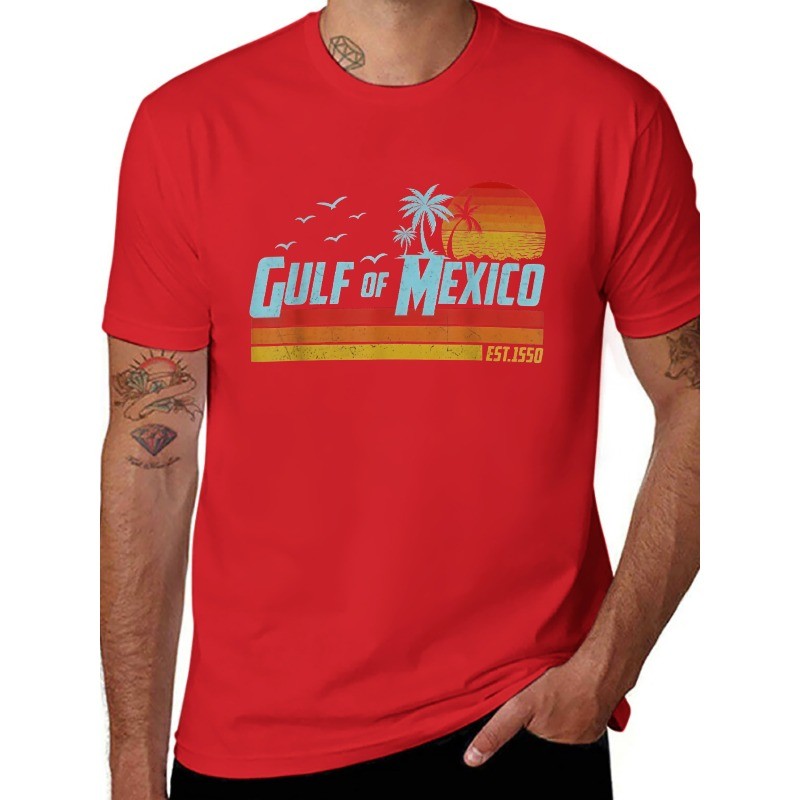 Gulf of Mexico Est 1550 Retro Vintage Beach T-Shirt