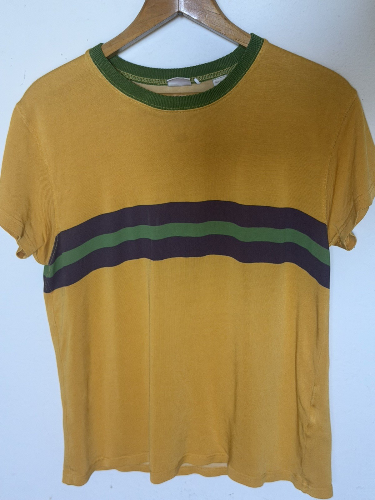 LVC T-Shirt L 70s Strictly Rockers Hi-Fi Jamaica Collection Slim Fitted Yellow