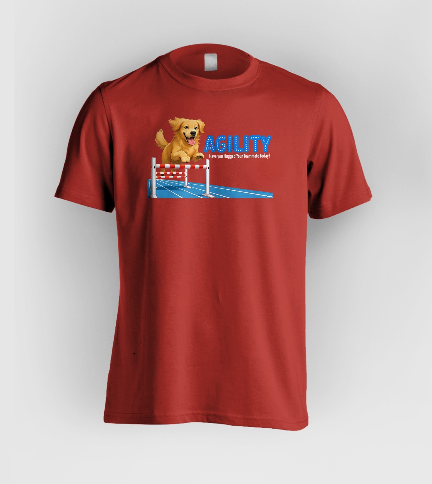 DOG AGILITY – Golden Retriever – Have You Hugged Your Teammate Today?