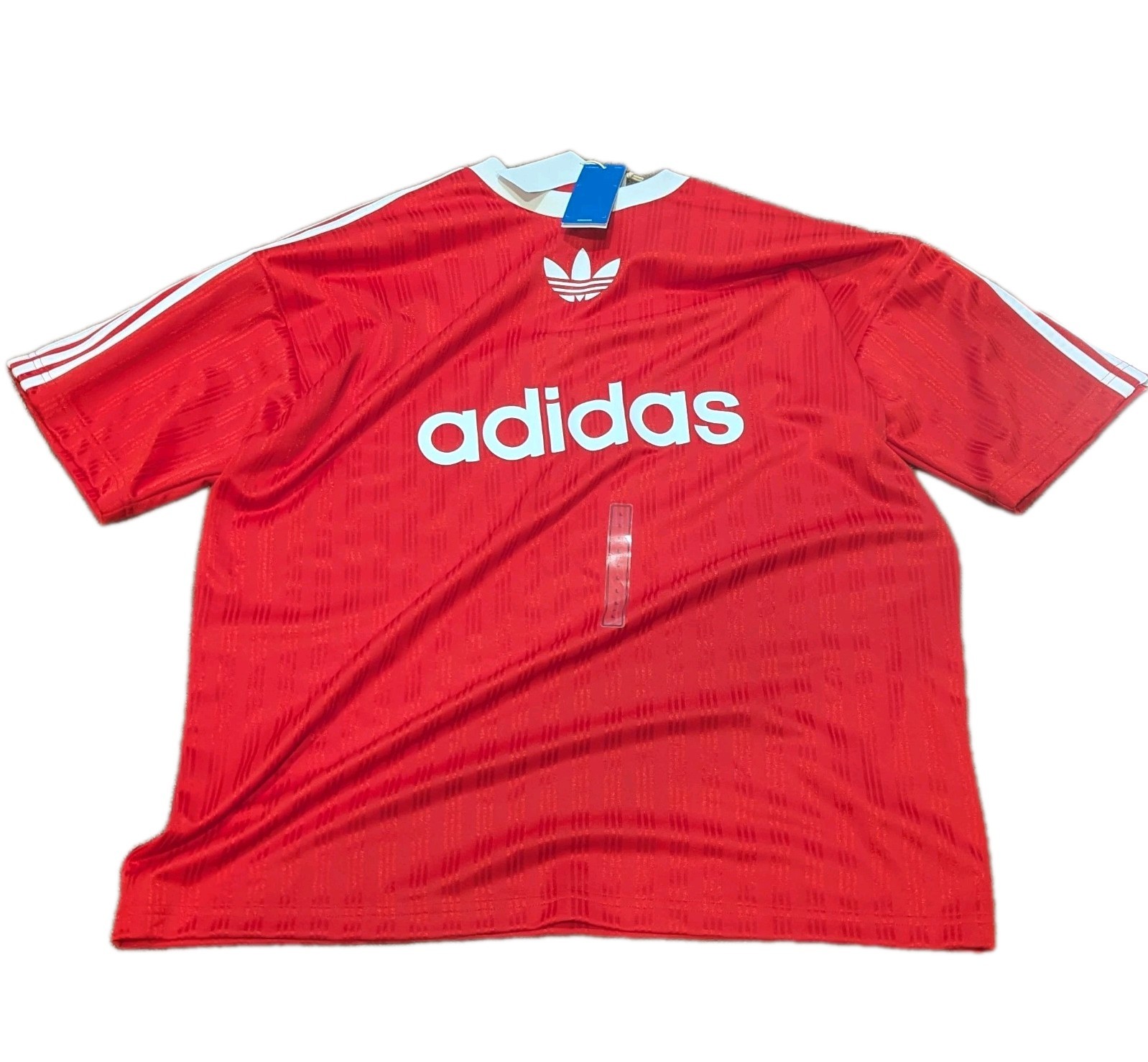 Men’s Adidas 3 stripes Adicolor Trefoil Poly Red L New