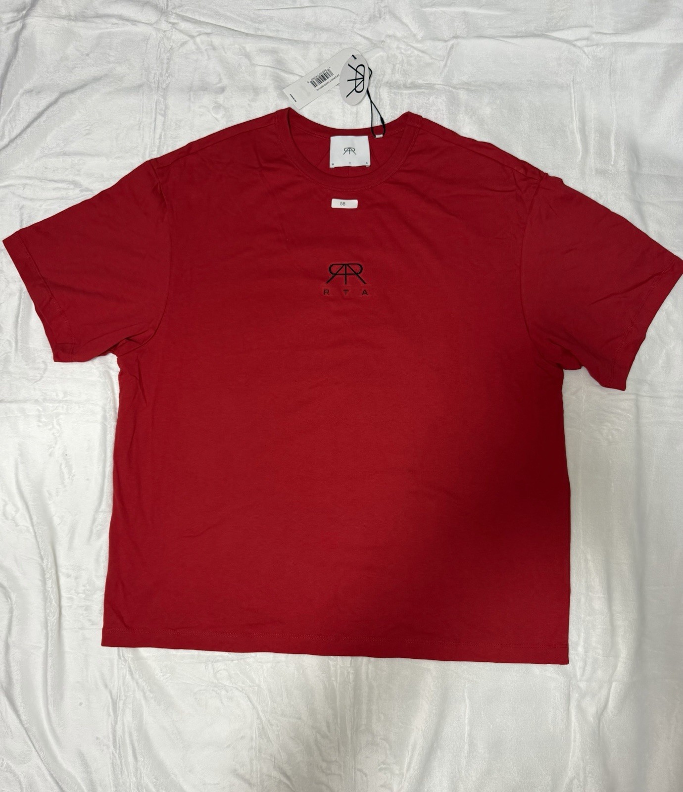 NWT Men’s RTA Cherry Red Oversize Drop Shoulder Tee – XL
