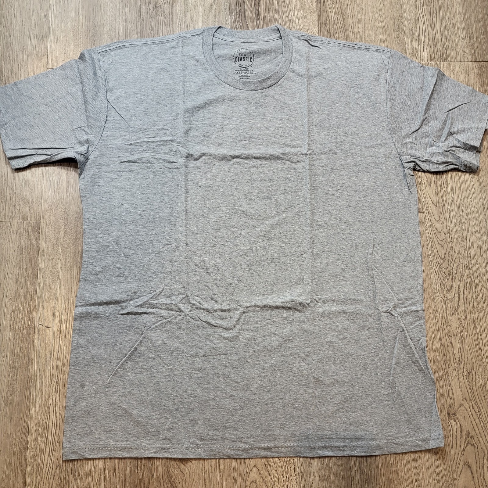 Set of 3 True Classic Crew Neck T-Shirt Men’s Light Gray 2XL -New!