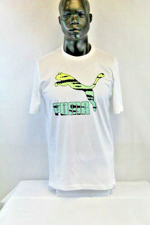 PUMA S/S TIE DYE GRAPHIC LOGO T-SHIRT PUMA WHITE/MULTICOLOR 598501-62