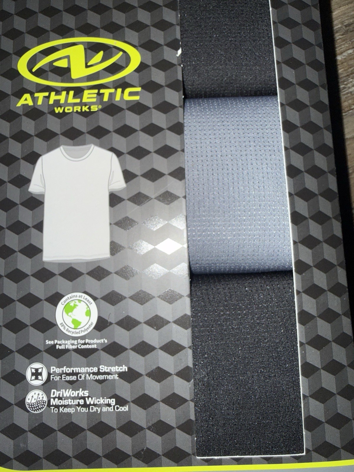 Athletic Works ~ Mens 3-Pack T-Shirts Crew Neck Ultra Lite Mesh Performance ~ L