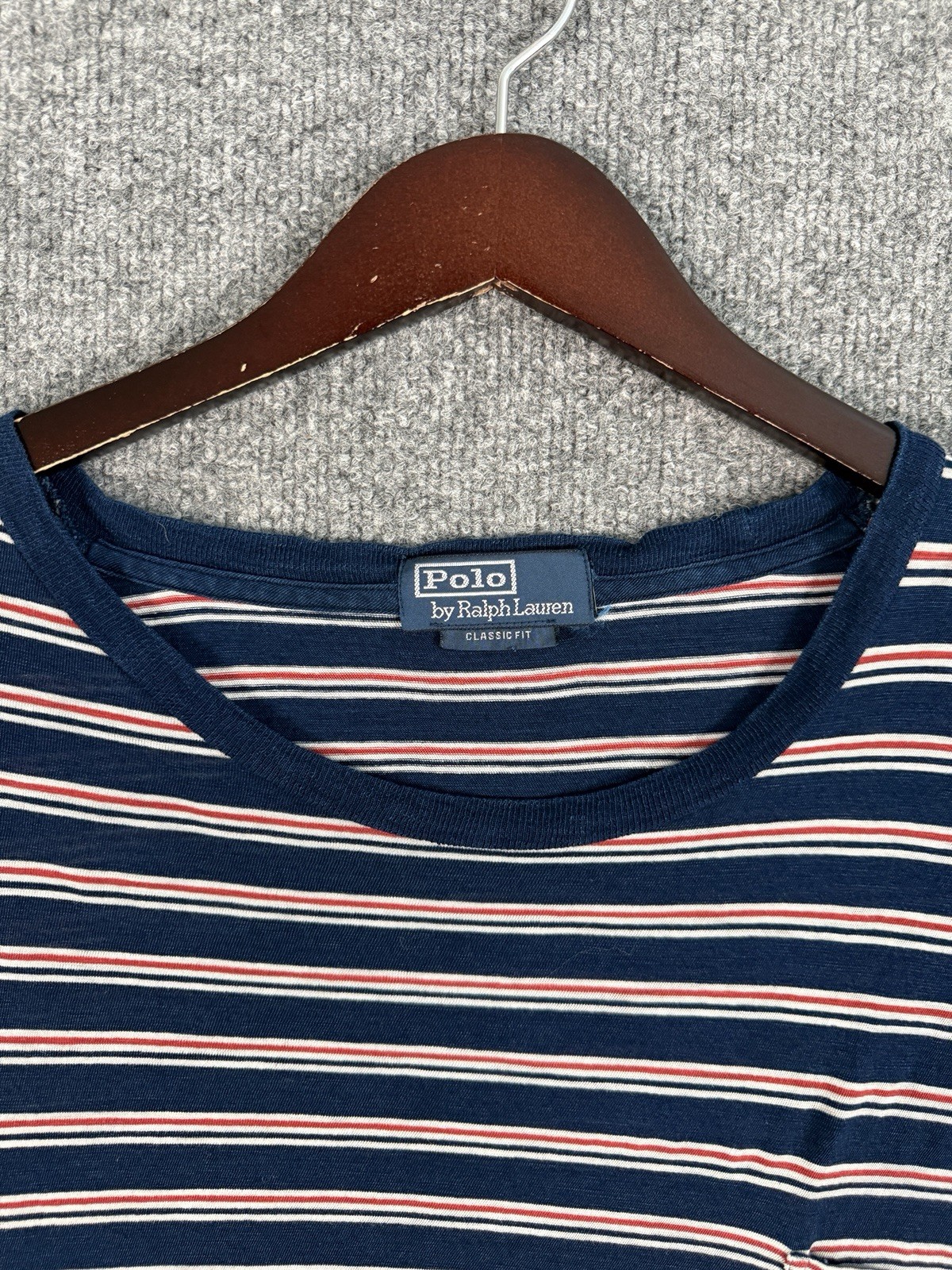 Polo Ralph Lauren Striped Pocket T Shirt Sz 2XL 90s Y2K Preppy Classic Vintage