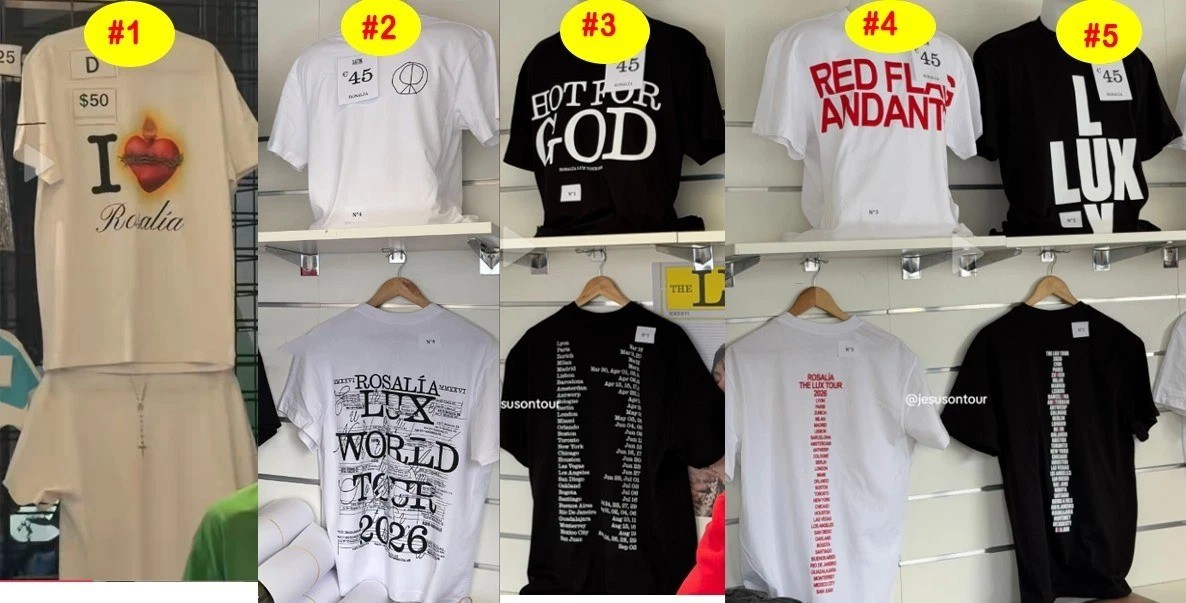 Rosalia Merch The Lux Tour 2026 T-Shirt reprint, Gif