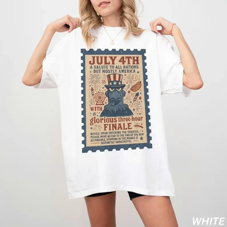 The Original BUT MOSTLY AMERICA Tee, Patriotic Sam Eagle Muppets July 4th