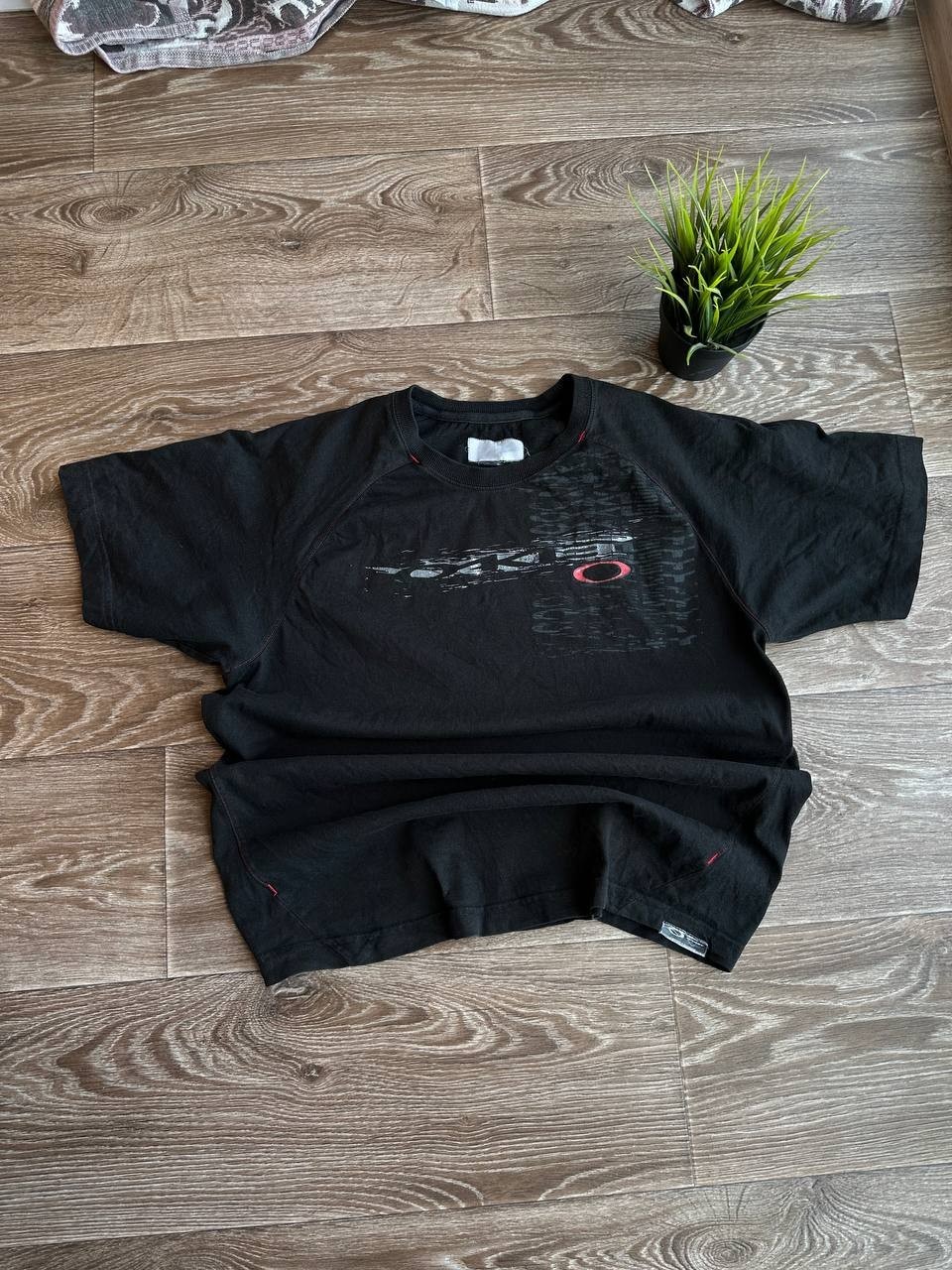 00s Oakley Software Logo Black Faded Vintage T Shirt 90s Mens Size M