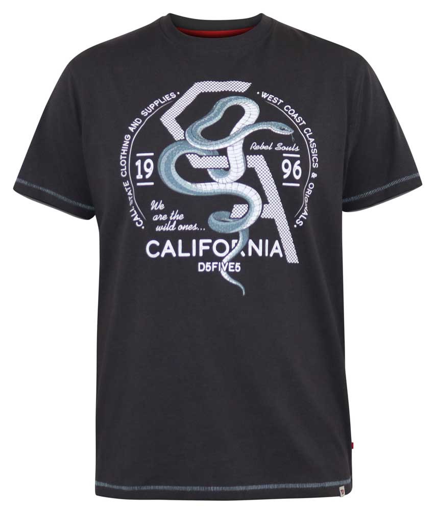D555 Men’s Quality Fashion Short Sleeve T-shirt with Round Neck for Big Men