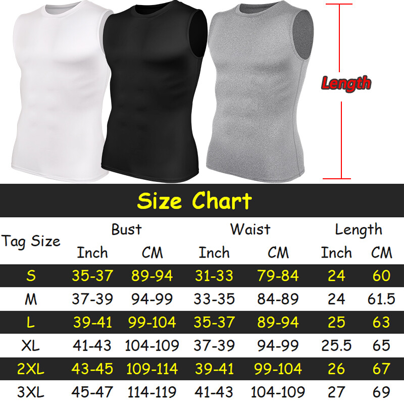 Men’s Cool Dry Compression Base Layer Tank Top Sports Running Basketball Workout